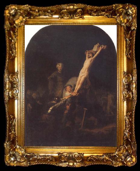 framed  REMBRANDT Harmenszoon van Rijn The Raising of the Cross, ta009-2
