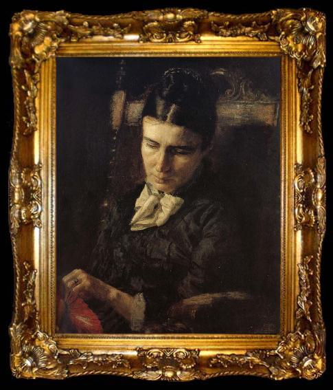 framed  Thomas Eakins Dr. Brinton-s Wife, ta009-2