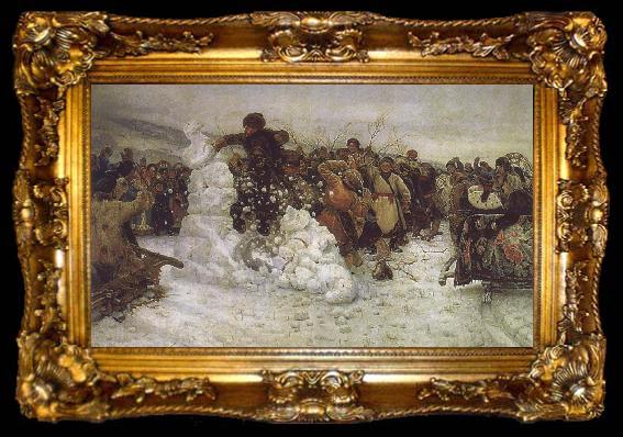 framed  Vasily Surikov The Taking of the Snow, ta009-2