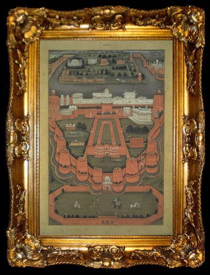 framed  unknow artist Red Fort at Agra, ta009-2