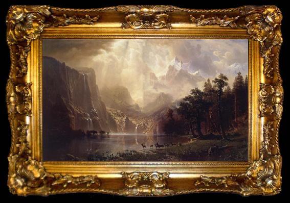 framed  Albert Bierstadt Among the Sierra Nevada,California, ta009-2