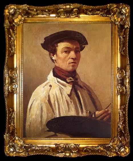 framed  Corot Camille Self-portrait, ta009-2