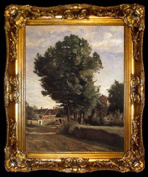 framed  Corot Camille Entrance of Coubron, ta009-2