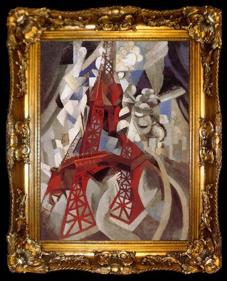 framed  Delaunay, Robert Eiffel Tower  Red tower, ta009-2