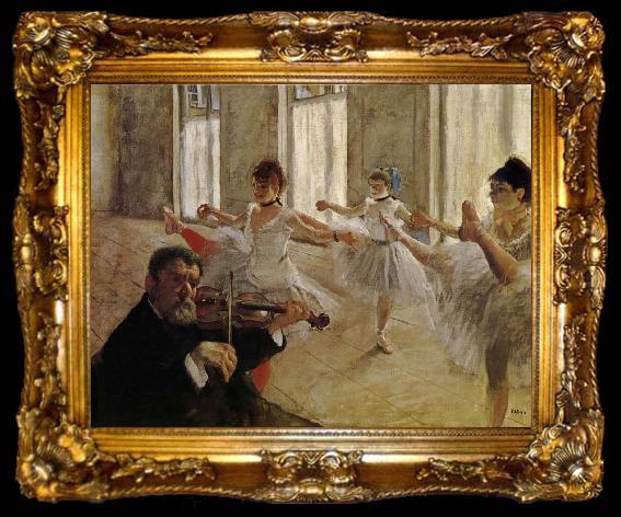 framed  Edgar Degas Dancing school, ta009-2