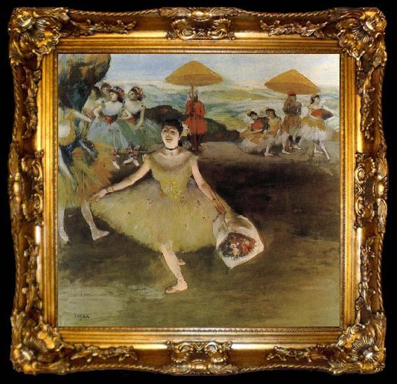 framed  Edgar Degas Curtain call, ta009-2