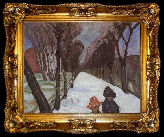 framed  Edvard Munch Snow street, ta009-2