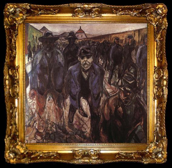 framed  Edvard Munch The worker on the way home, ta009-2
