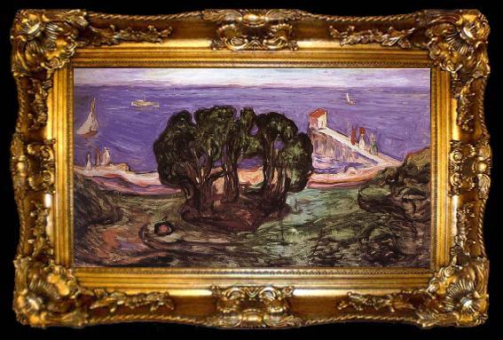 framed  Edvard Munch The Bush of seaside, ta009-2