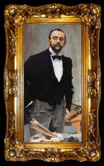 framed  Filip Andreevich Malyavin Portrait, ta009-2