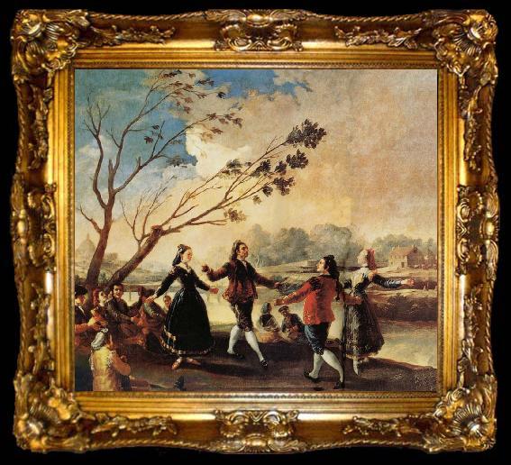 framed  Francisco Goya Danching by the River Manzanares, ta009-2