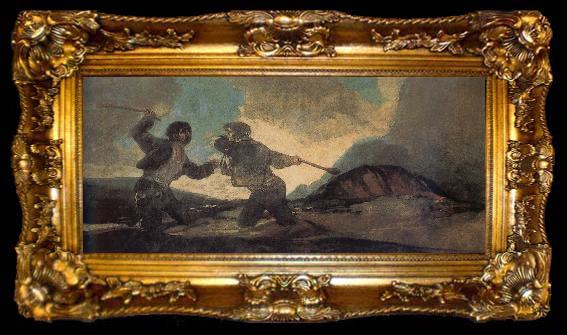 framed  Francisco Goya Cudgel Fight, ta009-2