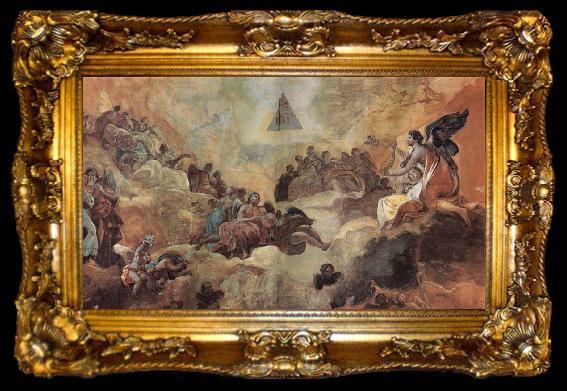 framed  Francisco Goya Adoration of the Name of God by Angels, ta009-2