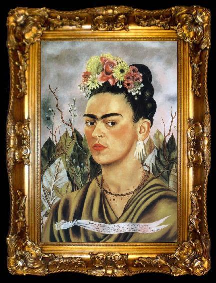 framed  Frida Kahlo Self-Portrait, ta009-2