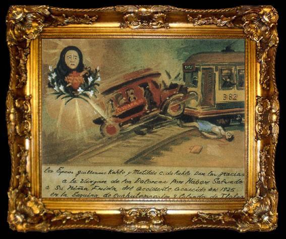 framed  Frida Kahlo Votive Card, ta009-2
