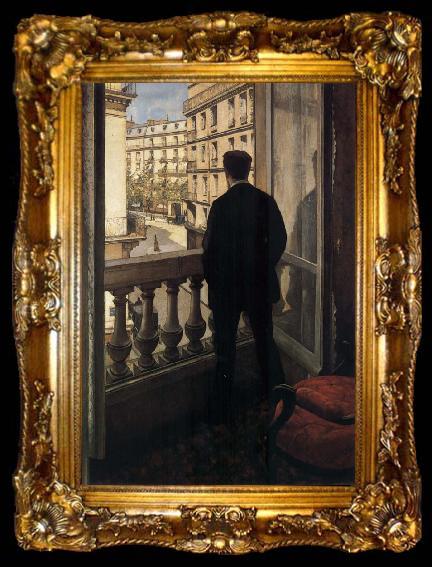 framed  Gustave Caillebotte Young man near ther door, ta009-2