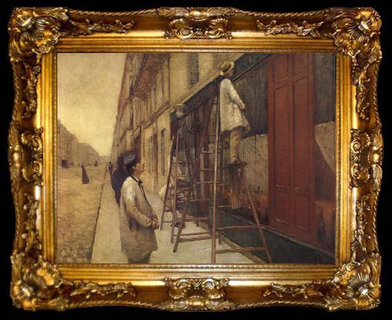 framed  Gustave Caillebotte The painter design house, ta009-2