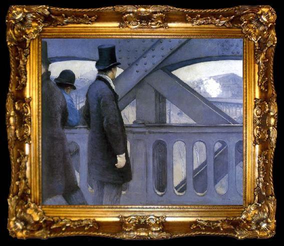 framed  Gustave Caillebotte Bridge, ta009-2