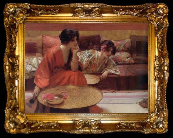 framed  H.Siddons Mowbray Idle Hours, ta009-2