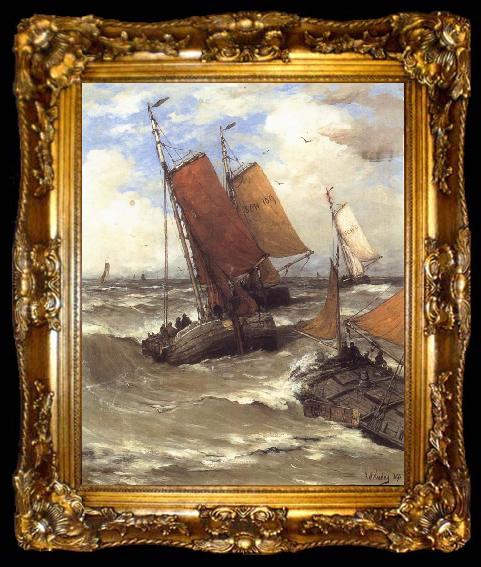 framed  Hendrik Willem Mesdag Terug van de Vischvangst, ta009-2