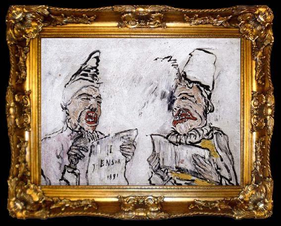 framed  James Ensor The Grotesque Singers, ta009-2