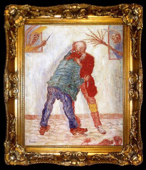 framed  James Ensor The Fight, ta009-2