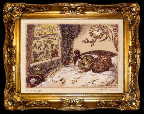 framed  James Ensor Sloth, ta009-2