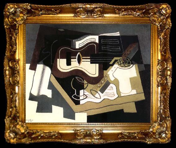 framed  Juan Gris Guitar and clarinet, ta009-2