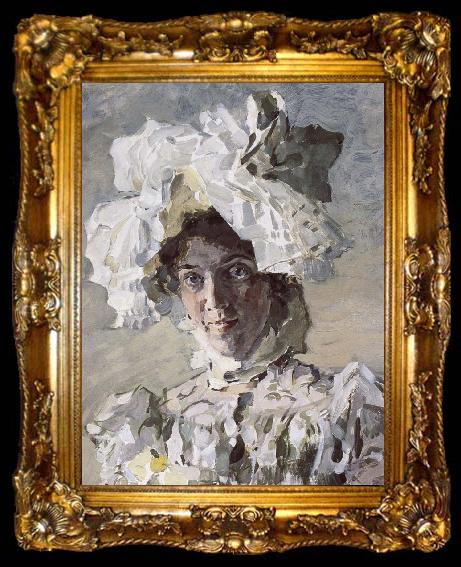 framed  Mikhail Vrubel The portrait of Isabella, ta009-2