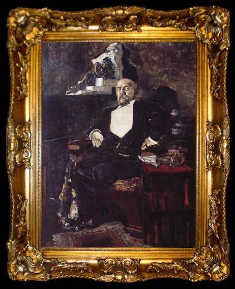 framed  Mikhail Vrubel The portrait of Mamontoff, ta009-2