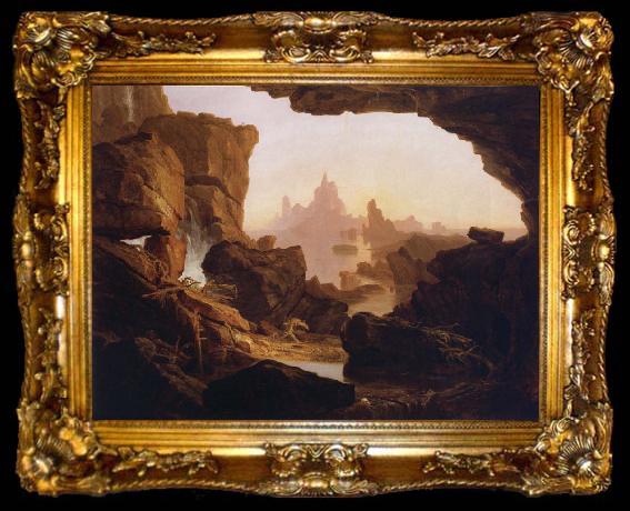 framed  Thomas Cole The Subsiding of the  Waters of the Deluge, ta009-2