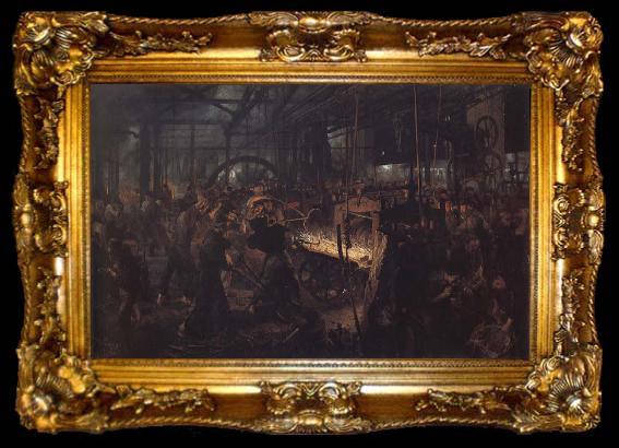 framed  Adolph von Menzel The Iro-Rolling Mill, ta009-2