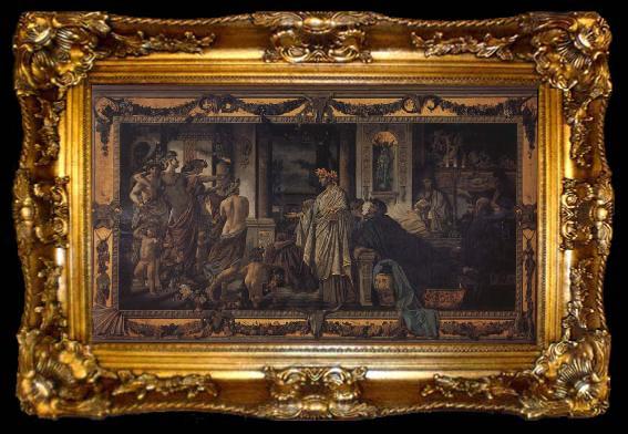 framed  Anselm Feuerbach The Banquet 2nd Version, ta009-2