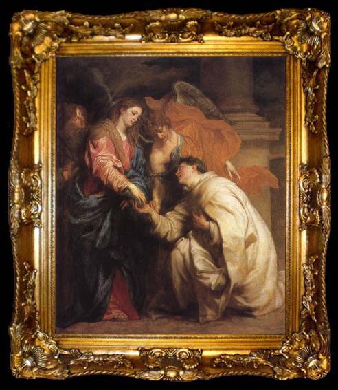 framed  Anthony Van Dyck The mystic marriage of the Blessed Hermann Foseph with Mary, ta009-2
