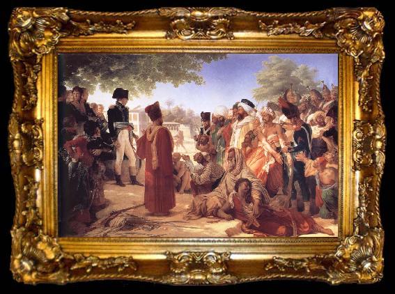 framed  Baron Pierre Narcisse Guerin Bonaparte Pardoning the Insurgents in Cairo, ta009-2