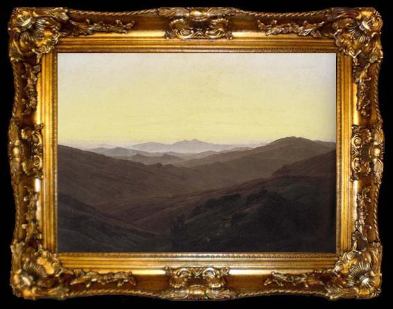 framed  Caspar David Friedrich The Riesengebirge Mountains, ta009-2