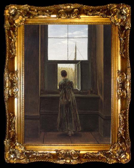 framed  Caspar David Friedrich Woman at a Window, ta009-2