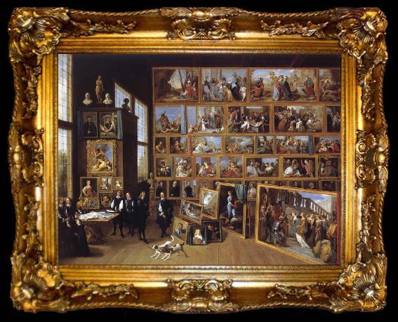 framed  David Teniers Arobduke Leopold Wilhelm in his gallery in Brussels, ta009-2
