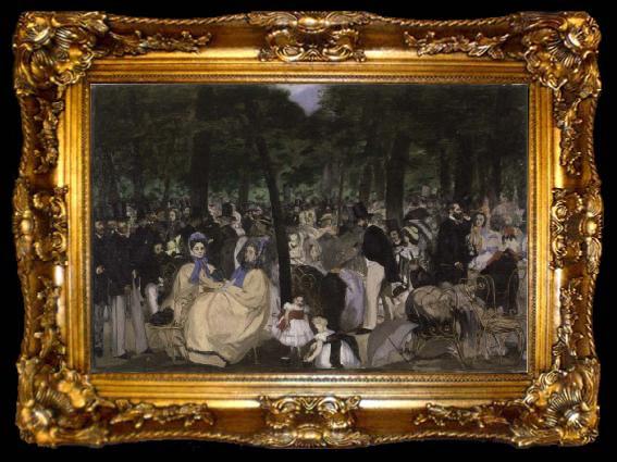 framed  Edouard Manet Music in the Tuileries Gardens, ta009-2