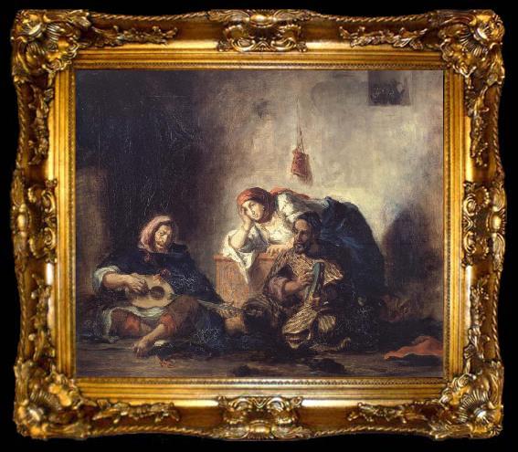 framed  Eugene Delacroix Jewish Musicians of Mogador, ta009-2