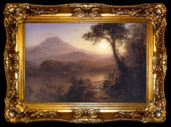 framed  Frederic Edwin Church Tropical Scenery, ta009-2