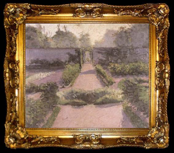 framed  Gustave Caillebotte Kitchen Garden at Yerres, ta009-2