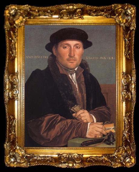 framed  Hans holbein the younger Portrait of a young mercant, ta009-2