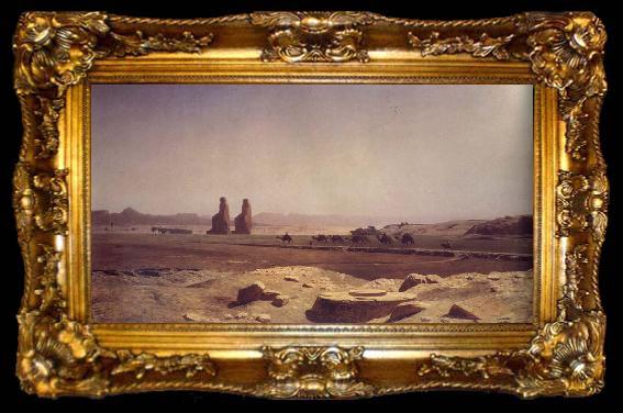 framed  Jean Leon Gerome A View of the Plain of Thebes in Upper Egypt, ta009-2