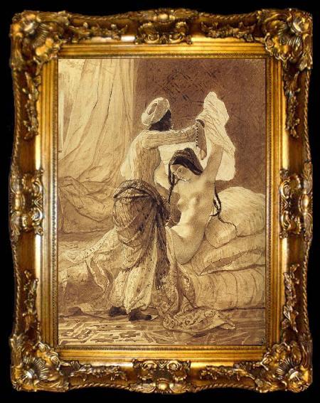 framed  Karl Briullov By Allah-s Will the Shirt is Changed once a year, ta009-2