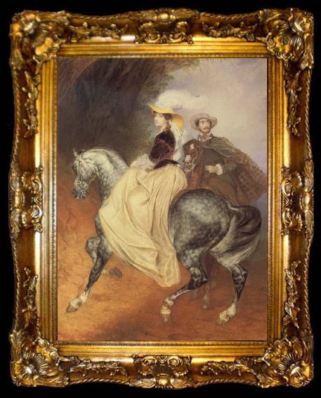 framed  Karl Briullov Riders, ta009-2