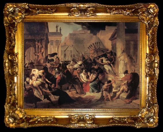 framed  Karl Briullov Genseric-s Invasion of Rome, ta009-2