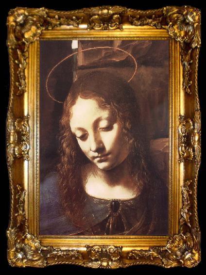framed  LEONARDO da Vinci Madonna in the rock grottos, ta009-2