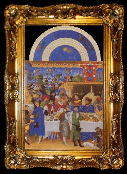framed  LIMBOURG brothers The Very Rich House of the Duc of Berry, ta009-2