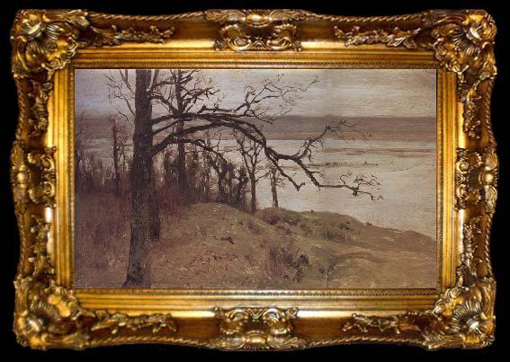 framed  Levitan, Isaak Flood at the Sura, ta009-2
